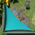 Amgo Custom Size 8' x 13' x 15.3' Turquoise Triangle Sun Shade Sail UPF50+ by Amgo