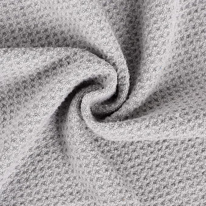 Mile High Life Tri-fold Golf Towel | 16" X 24" | Premium Microfiber Fabric | Waffle Pattern | with Heavy Duty Carabiner Clip | for Men and Women (Gray)