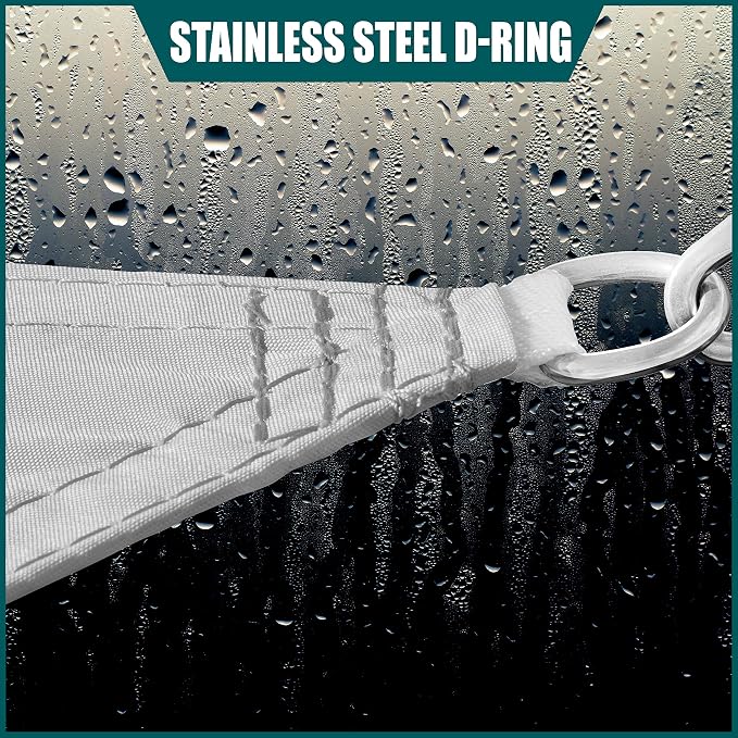 Royal Shade 18' x 18' x 18' Grey Triangle Waterproof Sun Shade Sail Order to - Image 4