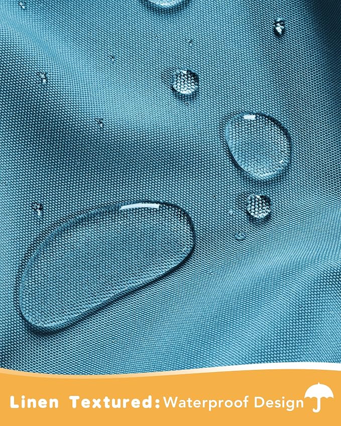 Extra Wide Outdoor Curtains for Patio Waterproof 2 Pcs 110x95 Inch Teal | - Image 2