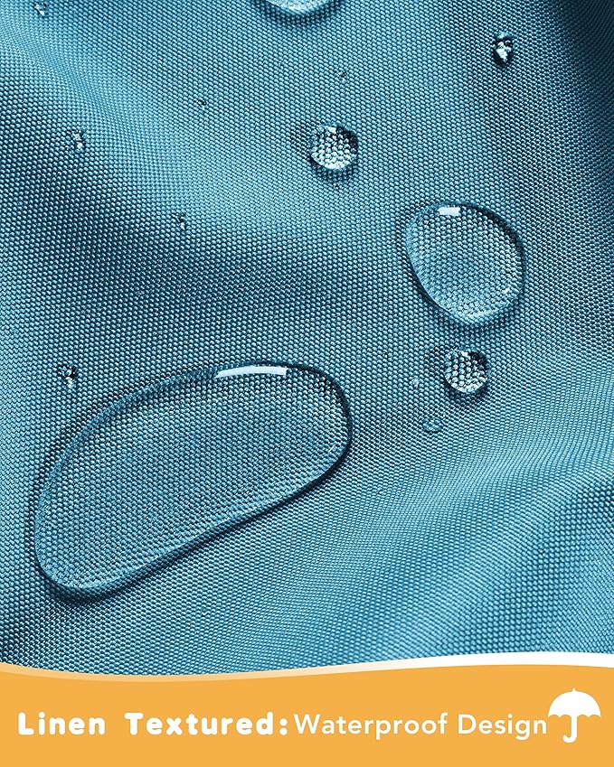 HolidayIdeas Outdoor Curtains for Patio Waterproof 4 Pcs 54x95 Inch Teal | - Image 2