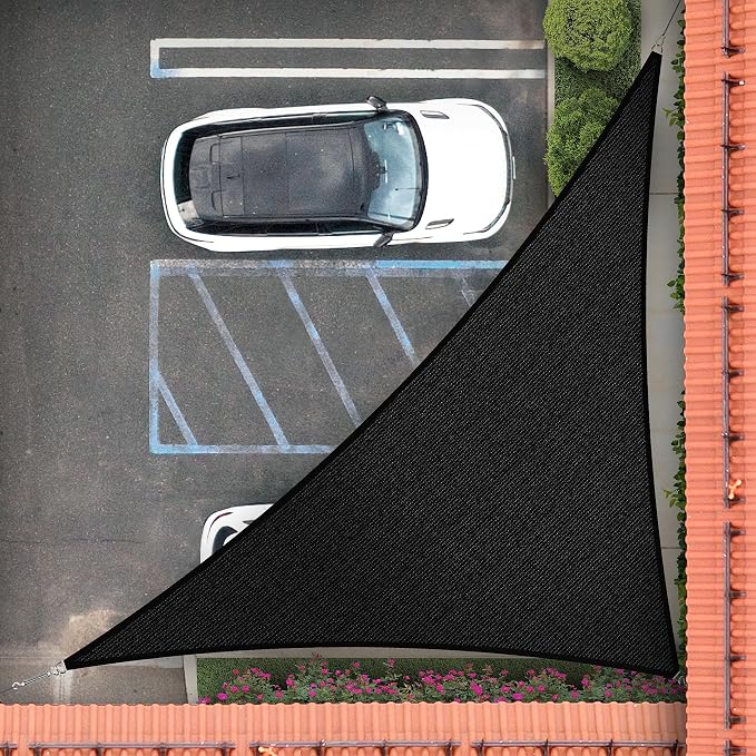 Royal Shade 19' x 23' x 29.8' Black Right Triangle Sun Shade Sail Order to Make by RoyalShade