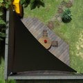 Amgo Custom Size 8' x 15' x 17' Black Right Triangle Sun Shade Sail UPF50+ by Amgo