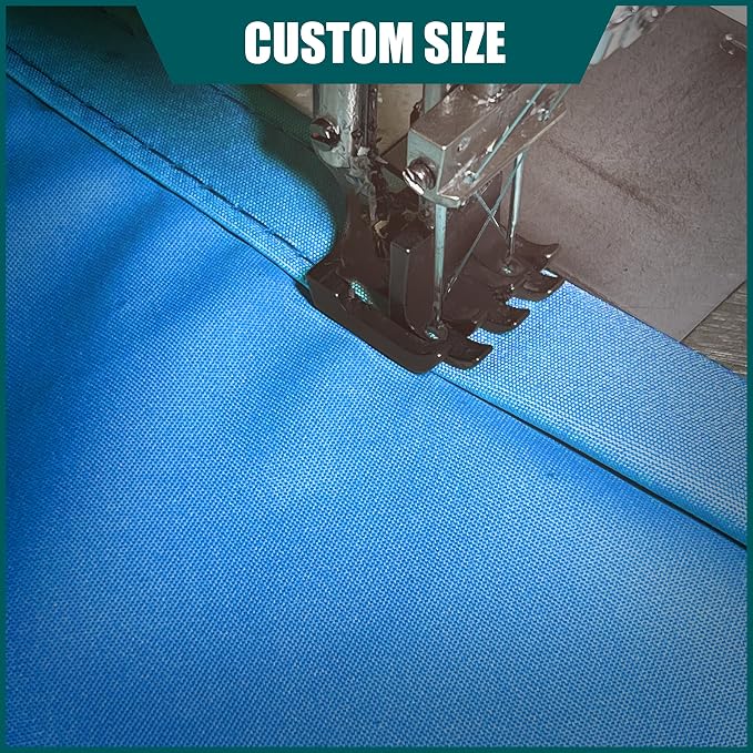 Royal Shade 8' x 15' x 17' Blue Triangle Waterproof Sun Shade Sail Order to - Image 5